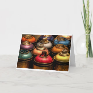 Spray Paint Cans Card