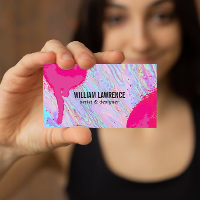 Spray Paint | Iridescent Liquid Business Card (Creator Uploaded)