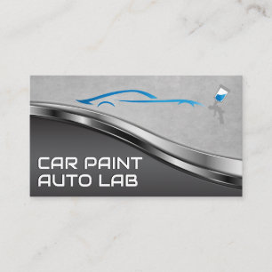 Spray Paint Logo   Auto Body Garage Business Card