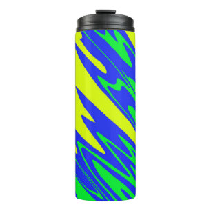 Spray Paint Mardi Gras Blue Thermal Tumbler
