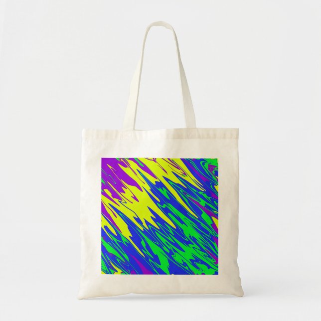 Spray Paint Mardi Gras Blue Tote Bag (Front)