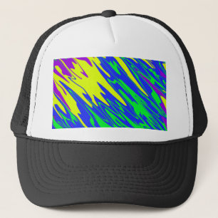 Spray Paint Mardi Gras Blue Trucker Hat