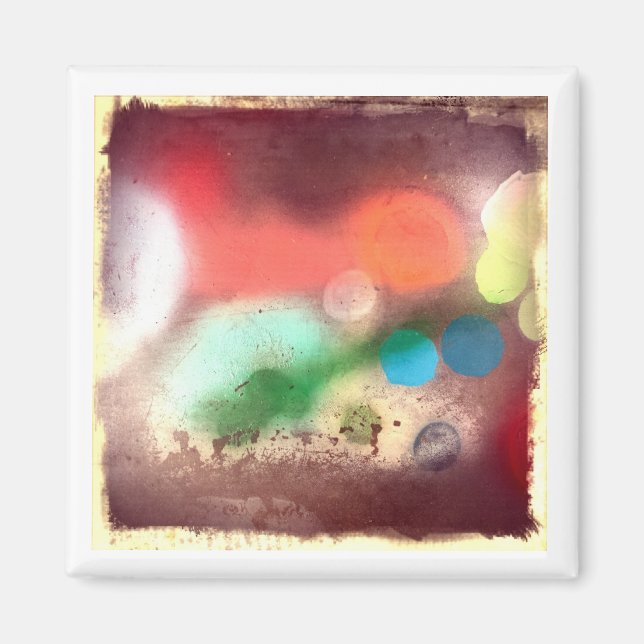 Spray Paint on Concrete Retro Filter Magnet (Front)