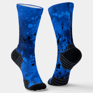 Spray Paint Splatter Effect Athletic Crew Sock