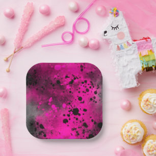Spray Paint Splatter Effect Paper Plate