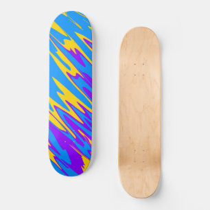 Spray Paint Yellow Blue Purple Skateboard