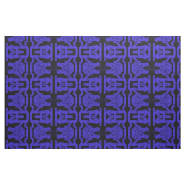 spray painted abstract Thunder_Cove blue/black Fabric (Fat Quarter)