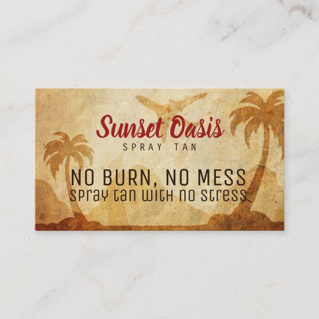 Spray Tan Slogans Business Cards (Front)