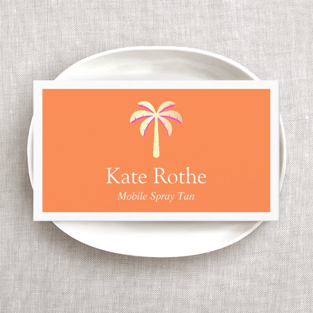  Spray Tan Tropical Gold Palm Tree  Orange  Calling Card (Creator Uploaded)