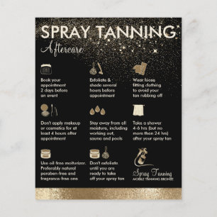 Spray Tanning Bronze Body Paint Aftercare Flyer