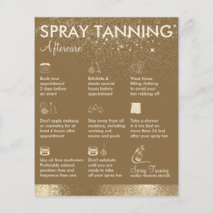 Spray Tanning Brown simple Body Paint Aftercare Flyer