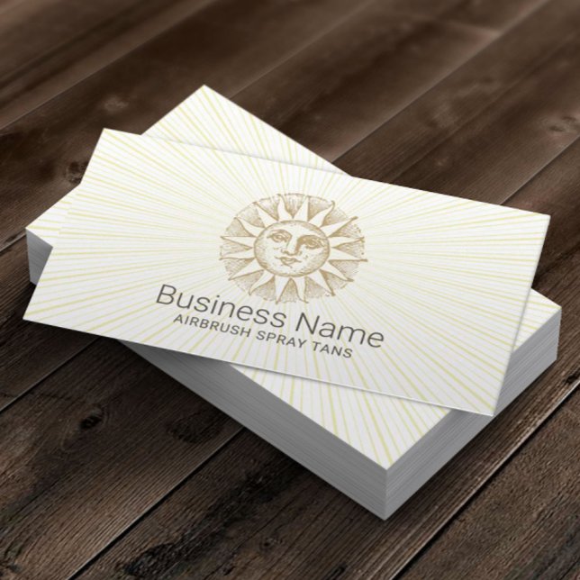 Spray Tanning Modern Sunshine Salon Spa Business Card (Creator Uploaded)