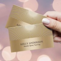 Spray Tanning Salon Golden Sun Rays Modern