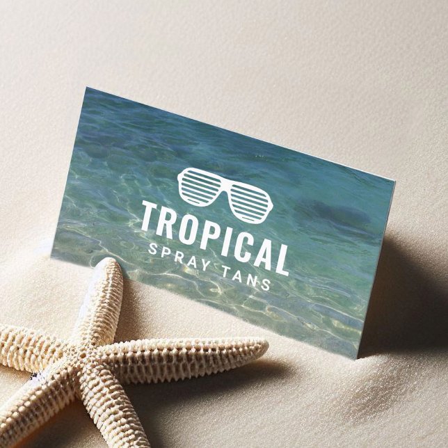 Spray Tanning Summer Beach Skincare Therapy Spa Business Card (Creator Uploaded)