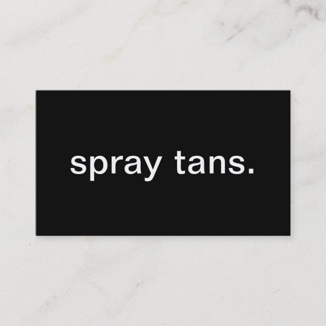 Spray Tans Business Card (Front)