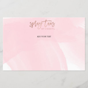 Spray tans logo elegant rose gold typography pink flyer