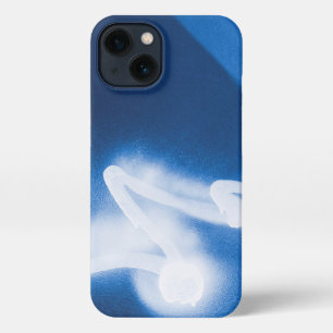 Sprayed graffiti on blue metal Case-Mate iPhone ca 13 Case