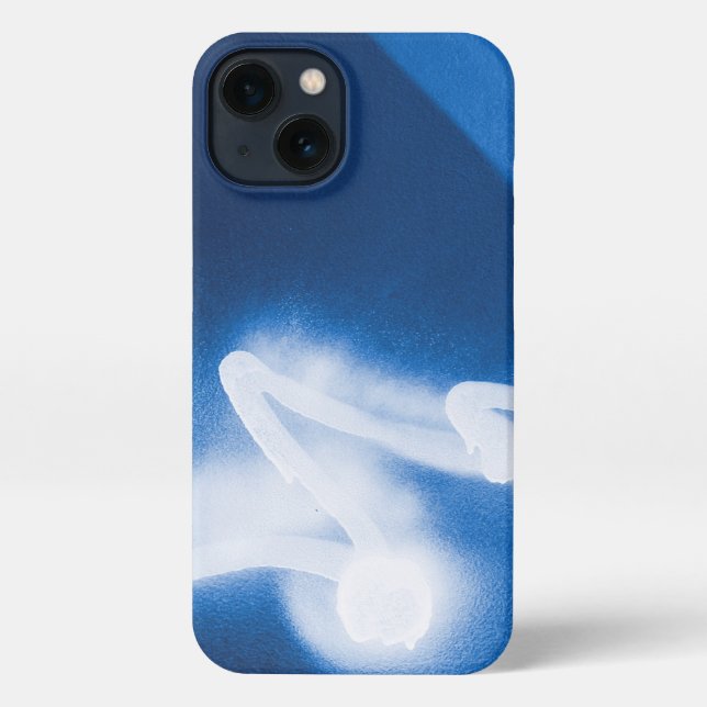 Sprayed graffiti on blue metal Case-Mate iPhone ca Case (Back)