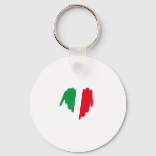 Sprayed Italian Flag Graffiti Heart Graphic Key Ring
