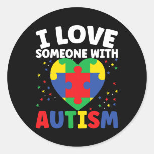 Spread Autism Awareness And Show Support Autism Aw Classic Round Sticker