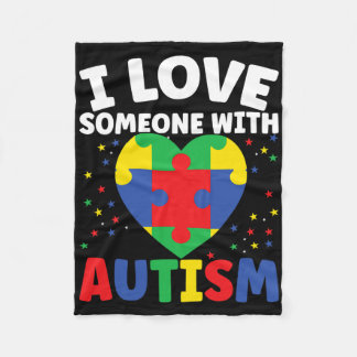 Spread Autism Awareness And Show Support Autism Aw Fleece Blanket