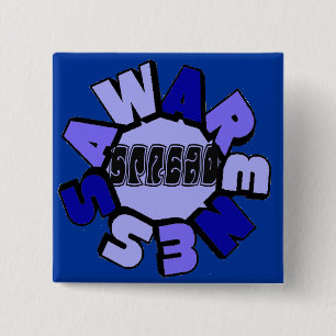 Spread Awareness (blue) Square Button