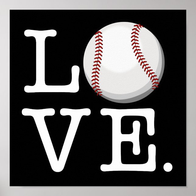 Spread Baseball Love | Baseball Fan Poster (Front)