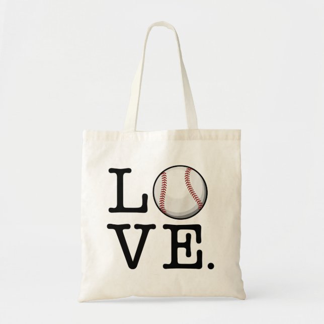 Spread Baseball Love | Baseball Fan Tote Bag (Front)
