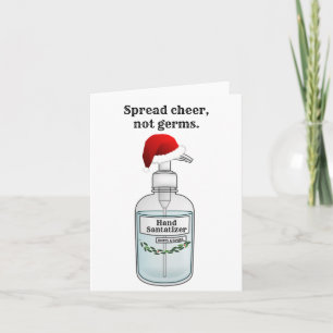 Spread Cheer Not Germs Hand Sanitizer Card
