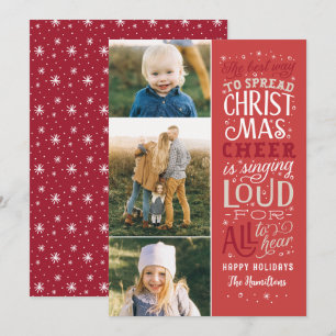Spread Christmas Cheer Hand Lettering Holiday Card