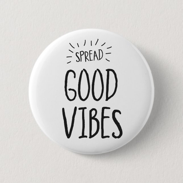 Spread Good Vibes 6 Cm Round Badge (Front)