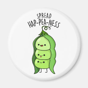Spread Hap-pea-ness Funny Peas Pun Magnet