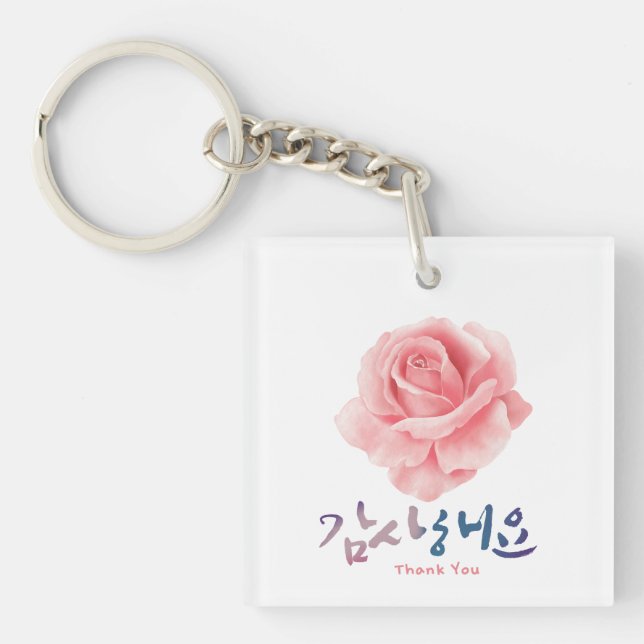 Spread Happiness Through Letters. a Korean  Key Ring (Front)