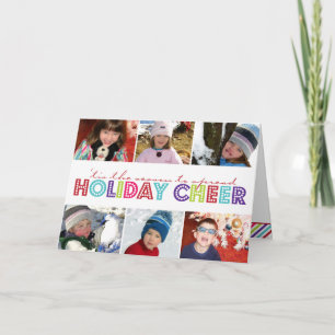 Spread Holiday Cheer 6 Photo Folded Christmas Card