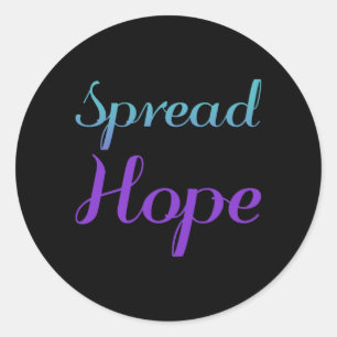 Spread Hope Suicide Prevention Awareness Premium Classic Round Sticker