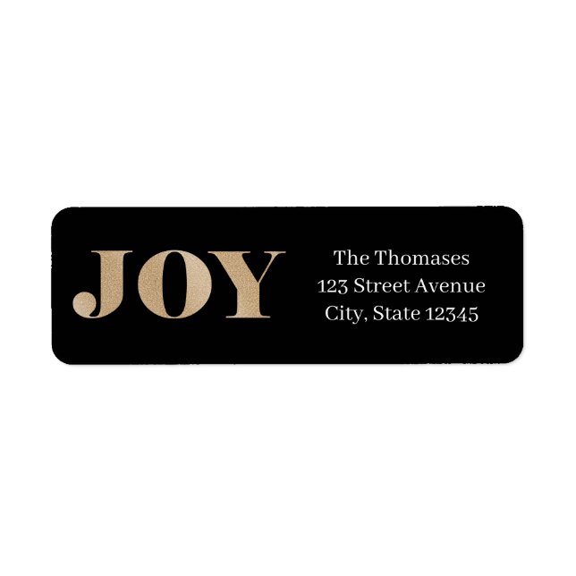 Spread Joy EDITABLE COLOR Holiday Address Label (Front)