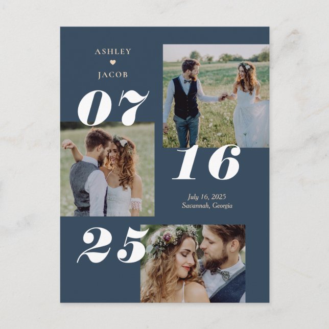 Spread Joy EDITABLE COLOR Save The Date Postcard (Front)