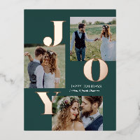 Spread Joy Editable Colour Foil Holiday Postcard