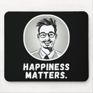 Spread Joy Happiness S Typography With Vector Illu Mouse Pad