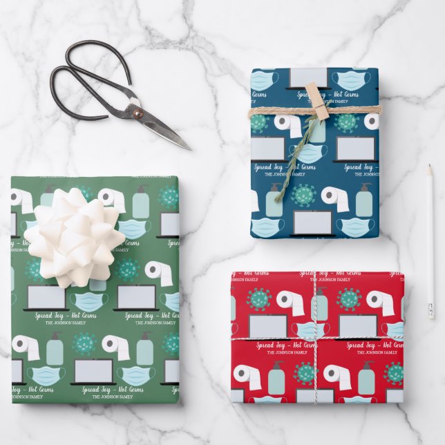 Spread Joy Not Germs 2020 mask virus toilet paper (Front)