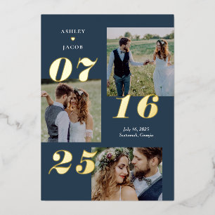 Spread Joy REAL FOIL Save The Date Card