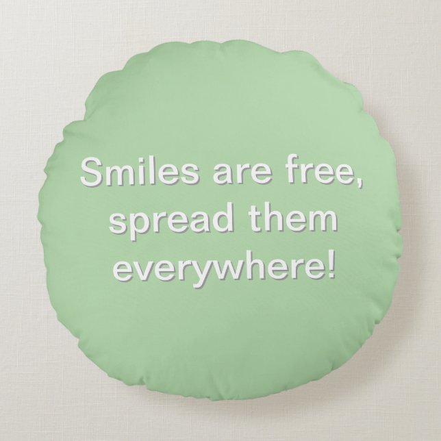 Spread Joy with Every Smile Round Cushion (Front)