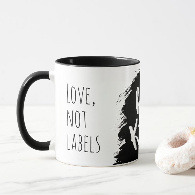 Spread Kindness and Celebrate Love in All Forms Mug (With Donut)