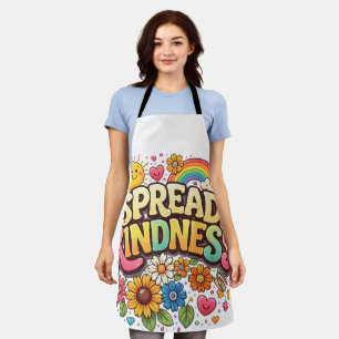 Spread Kindness – Cute Floral Rainbow  Apron