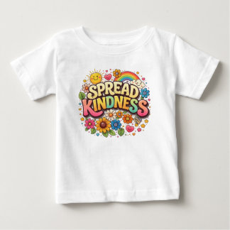 Spread Kindness – Cute Floral Rainbow Baby T-Shirt