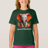 Spread Kindness Cute orange-red Baby Elephant