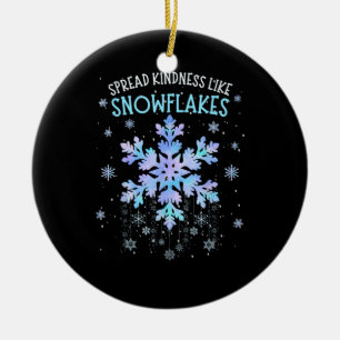 Spread Kindness Like Snowflakes Christmas Teacher Ceramic Tree Decoration