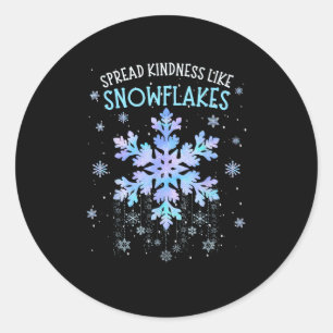 Spread Kindness Like Snowflakes Christmas Teacher  Classic Round Sticker