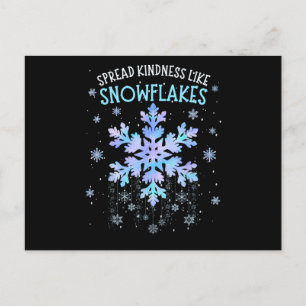 Spread Kindness Like Snowflakes Christmas Teacher Holiday Postcard