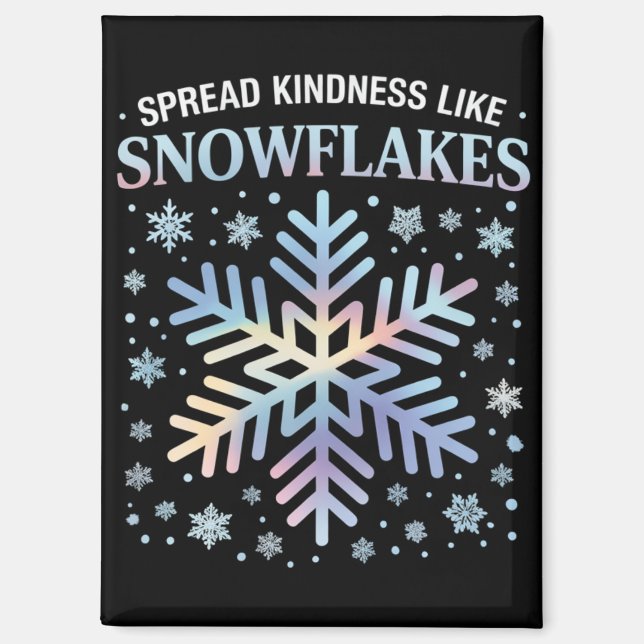 Spread Kindness Like Snowflakes Christmas Teacher Magnet (Front)